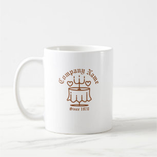 Retro Vintage Diner Love Table Brown Icon Coffee Mug