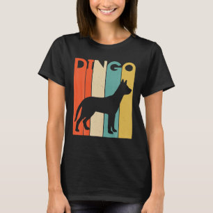 Retro Vintage Dingo Silhouette Dog Lover Dog Owner T-Shirt