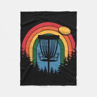 Retro Vintage Disc Golf _2  Fleece Blanket