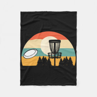 Retro Vintage Disc Golf _3  Fleece Blanket