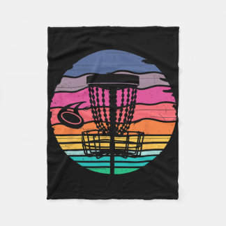 Retro Vintage Disc Golf Shirts Disc Golf Clothing  Fleece Blanket