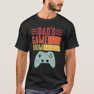 Retro Vintage Distressed Quote Dad's Game Room T-Shirt