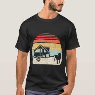 Retro Vintage Dog Aliner A-frame Travel Trailer T-Shirt