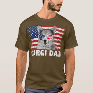 Retro Vintage Dog Dad Puppy Lover Corgi Dad Ever11 T-Shirt