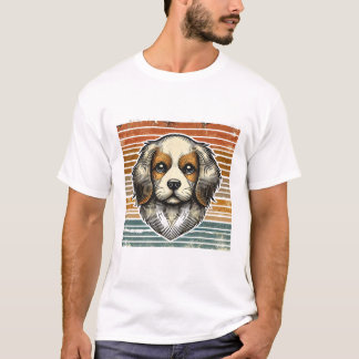"Retro Vintage Dog Illustration | Pet Lovers Gift T-Shirt