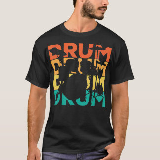 Retro Vintage Drumming Gift For Drummers  T-Shirt