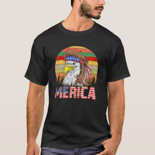 Retro Vintage Eagle Merica American Flag For 4Th O T-Shirt