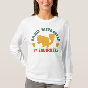 Retro Vintage Easily Distracted By Squirrels T-Shirt