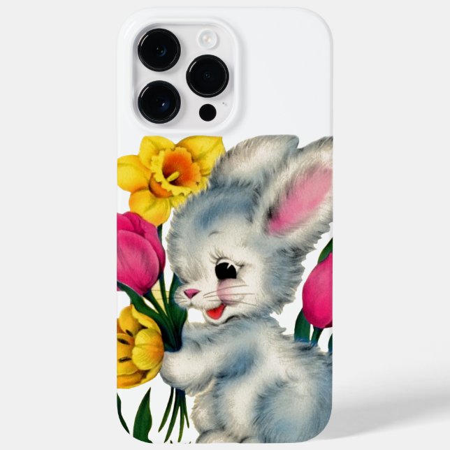 retro vintage Easter bunny Case-Mate iPhone Case (Back)