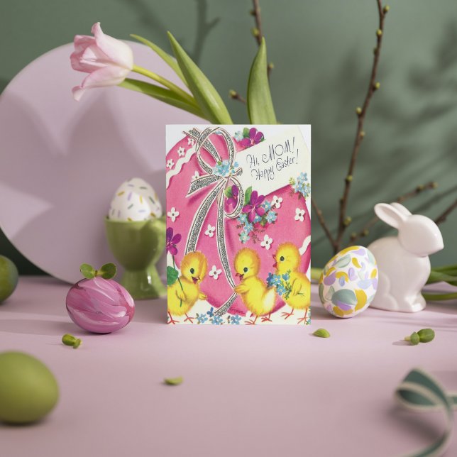 Retro vintage Easter bunny Holiday Card (Creator Uploaded)