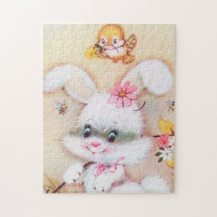 retro vintage Easter bunny Holiday jigsaw puzzle