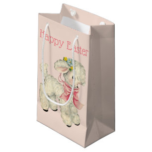 Retro/Vintage Easter Lamb Small Gift Bag