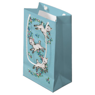 Retro/Vintage Easter Lambs Small Gift Bag