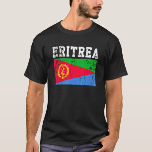 Retro Vintage Eritrea Flag Eritrean Roots T-Shirt
