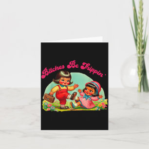 Retro Vintage Es Be Trippin Funny Humour Sarcastic Card