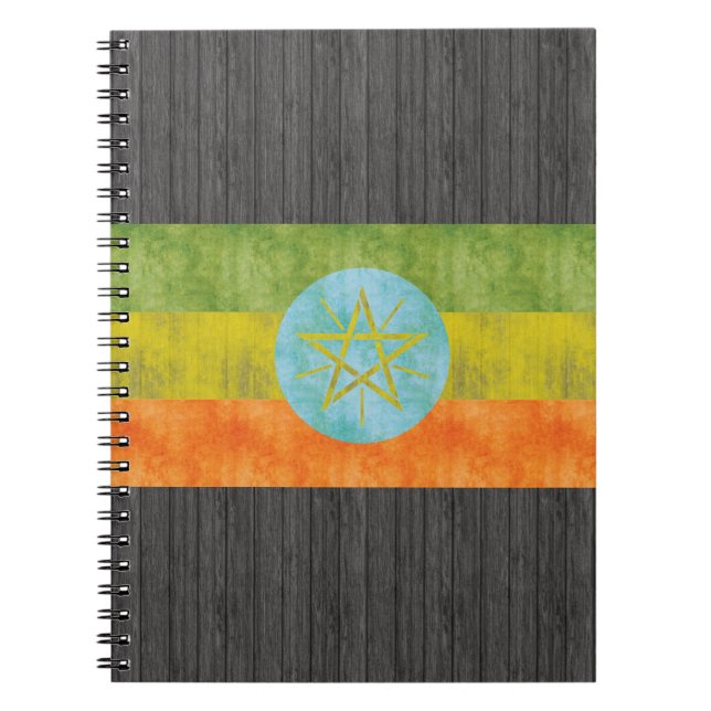 Retro Vintage Ethiopia Flag Notebook (Front)