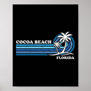 Retro Vintage Family Vacation Florida Cocoa Beach Poster