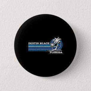 Retro Vintage Family Vacation Florida Destin Beach 2 Inch Round Button