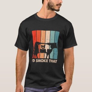 Retro Vintage Farm Animals Id Smoke That 1 T-Shirt