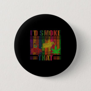 Retro Vintage Farm Animals Id Smoke That Funny Col 2 Inch Round Button