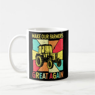 Retro Vintage Farmer - Farming Farm Owner Tractor Coffee Mug