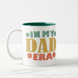 Retro Vintage Father's Day In My Dad Era Two-Tone Coffee Mug