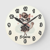 Retro Vintage Feminine Kitten With Cat Eye Glasses