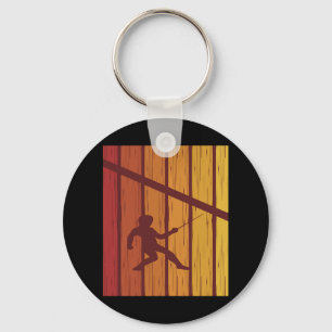 Retro Vintage Fencing Keychain