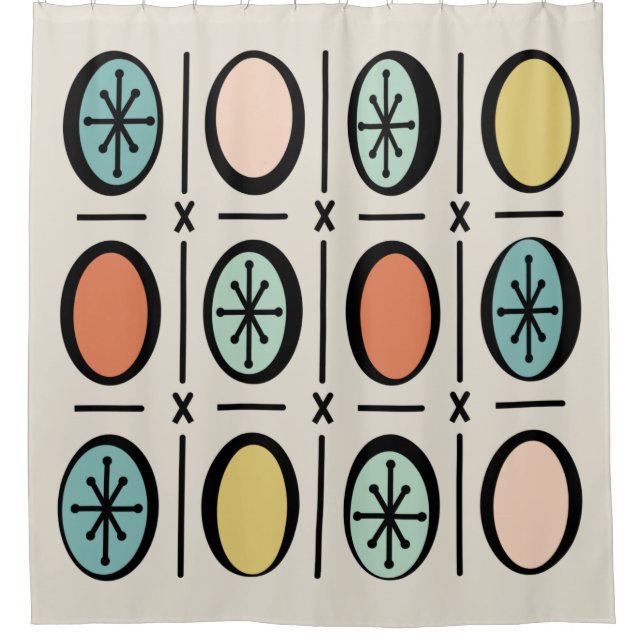 Retro Vintage Filled Ovals Pattern Pastels (Front)