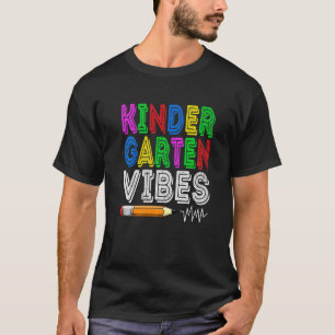 Retro Vintage First Day Kindergarten Vibes Back To T-Shirt