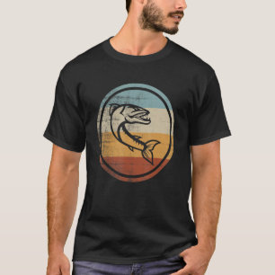 Retro Vintage Fishing Barracuda Fish T-Shirt