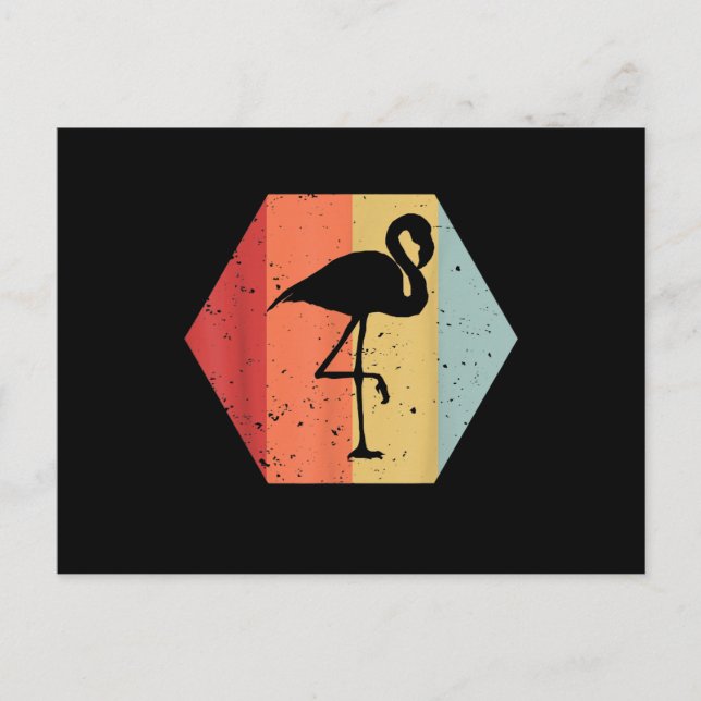 Retro Vintage Flamingo | Cute Flamingo Lover Invitation Postcard (Front)
