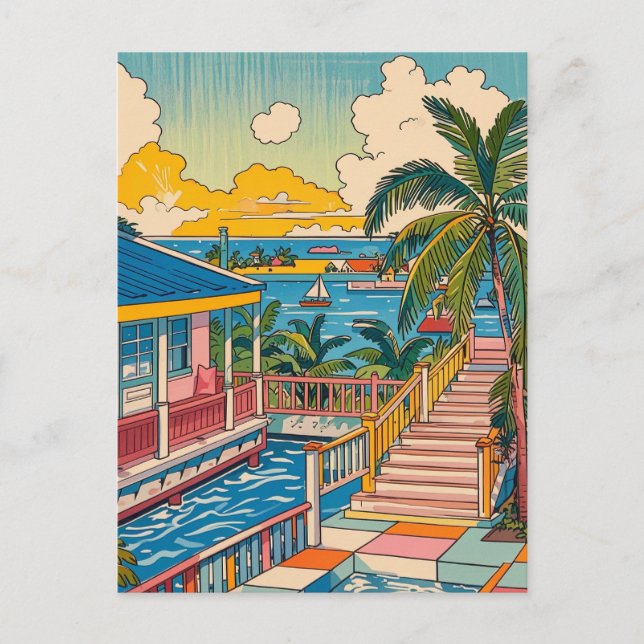 retro vintage Florida Postcard (Front)