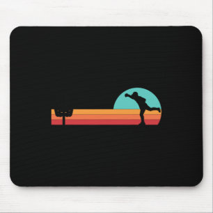 Retro Vintage Frisbee Golf Player Disc Golf  Mouse Pad