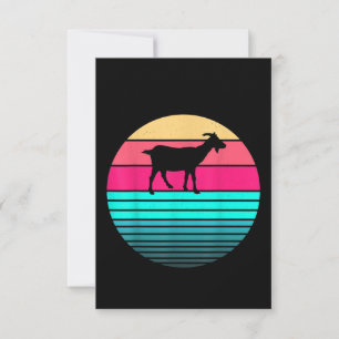 Retro Vintage Funny Animal Lover Goat Farmer Thank You Card