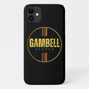 Retro vintage Gambell City Alaska State 70s Groovy iPhone 11 Case