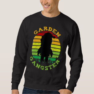 Retro Vintage Garden Gangster Gardening Gnome Sweatshirt