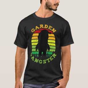 Retro Vintage Garden Gangster Gardening Gnome T-Shirt