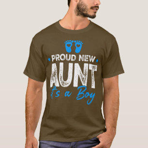 Retro Vintage Gender Reveal Proud New Aunt It's A T-Shirt