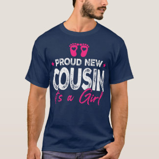 Retro Vintage Gender Reveal Proud New Cousin Its A T-Shirt