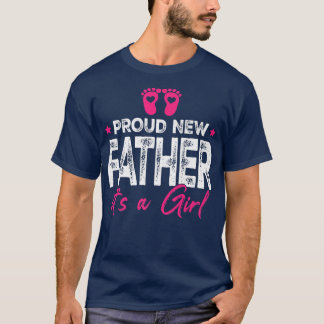 Retro Vintage Gender Reveal Proud New Father Its A T-Shirt