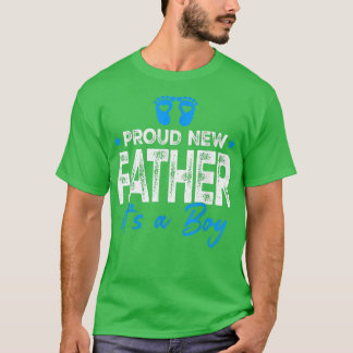 Retro Vintage Gender Reveal Proud New Father It's T-Shirt