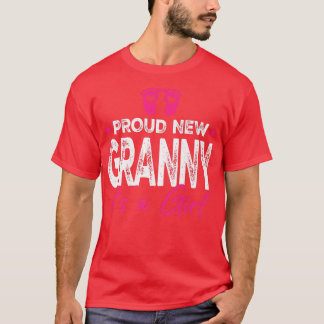 Retro Vintage Gender Reveal Proud New Granny Its A T-Shirt