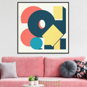 Retro vintage geometric risograph, risoprint  photo print