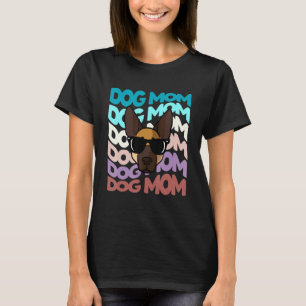 Retro Vintage German Shepherd Dog Mom Sunglasses T-Shirt