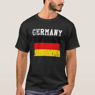 Retro Vintage Germany Flag German Roots T-Shirt