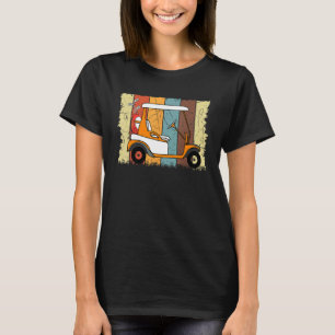 Retro Vintage Golf Cart 60's 70's  Golfer Golf T-Shirt