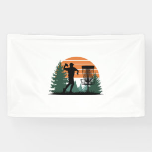 Retro Vintage Golf Disk Playing Banner