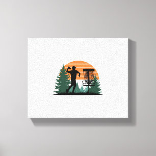 Retro Vintage Golf Disk Playing Canvas Print