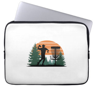 Retro Vintage Golf Disk Playing Laptop Sleeve